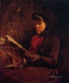 Girl Reading portrait Frank Duveneck